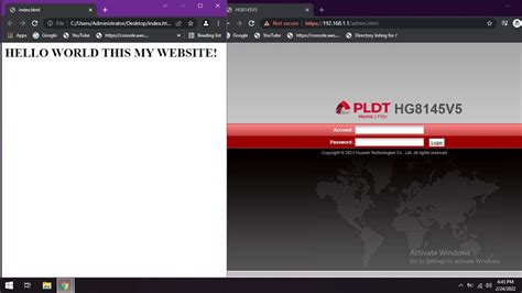 PLDT HG8145V5 port forwarding (host your home website) - YouTube