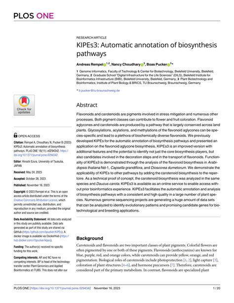 (PDF) KIPEs3: Automatic annotation of biosynthesis pathways