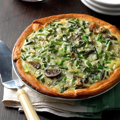 Mushroom Asparagus Quiche Recipe | Taste of Home