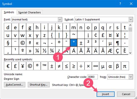 How to Type Degree Symbol in a Word Document (Type ° in Word)