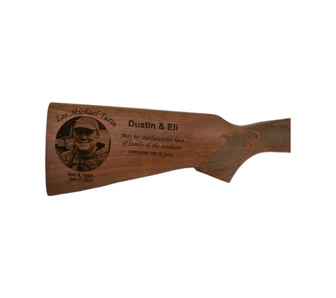 Custom Engraved Memorial Photo Gun Stock Engraving Design - Whitetail ...