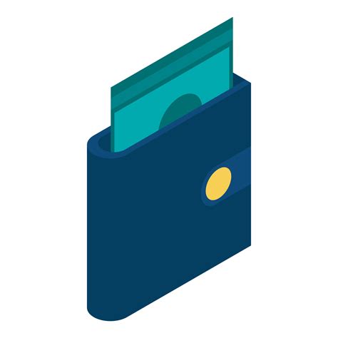 Money wallet icon, isometric style 15683017 Vector Art at Vecteezy