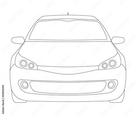 Car Drawings Front View