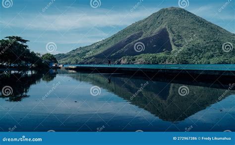 Volcano Mountain in Banda Naira Island Stock Photo - Image of highland ...