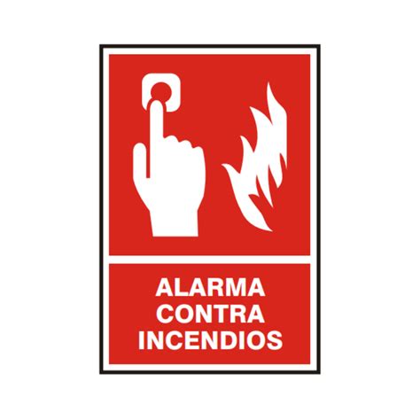 Señal vinil alarma contra incendios | Damajer