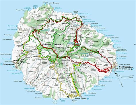 La Gomera island road map - Full size | Gifex