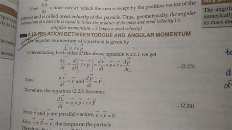 particle and is called areal velocity of the particle. Thus, geometricall..