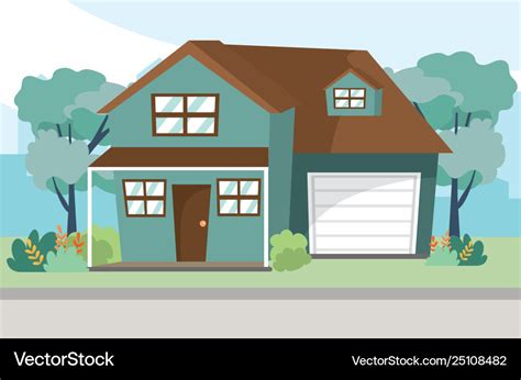 House home cartoon Royalty Free Vector Image - VectorStock