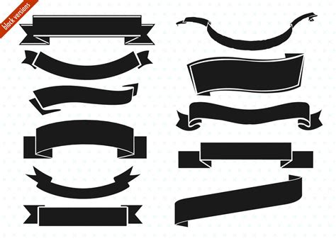 Free Ribbon Vector Black And White, Download Free Ribbon Vector Black ...