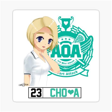 "AOA Choa (Heart Attack)" Sticker for Sale by chaixing | Redbubble