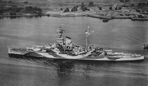 HMS Royal Sovereign, a Revenge class battleship, during the Second ...