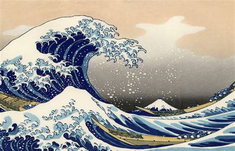 The Great Wave' by Hokusai Wallpaper Mural | Hovia | Japanese wave ...