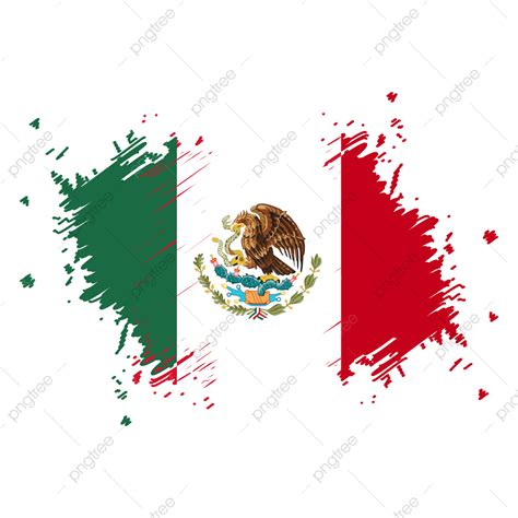 Mexico Flag PNG Transparent, Mexico Flag Transparent Watercolor Painted ...