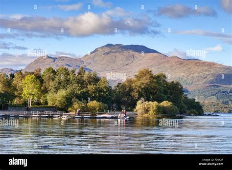 Ben Lomond and Loch Lomond at Luss, Loch Lomond and the Trossachs Stock ...