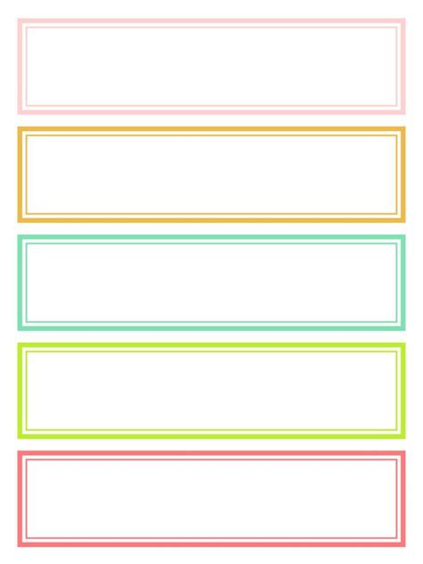 Printable File Folder Labels