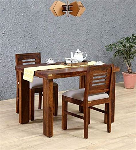 Mamta Decoration Sheesham Wood Dining Table with 2 Chairs for Living ...