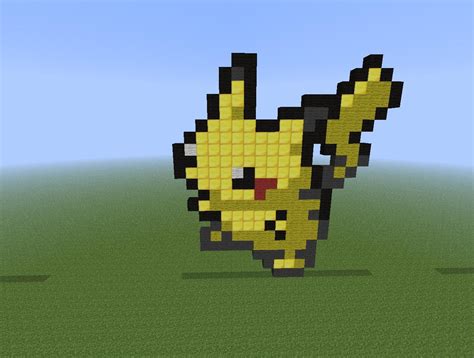 My Pikachu Pixel Art Minecraft Project