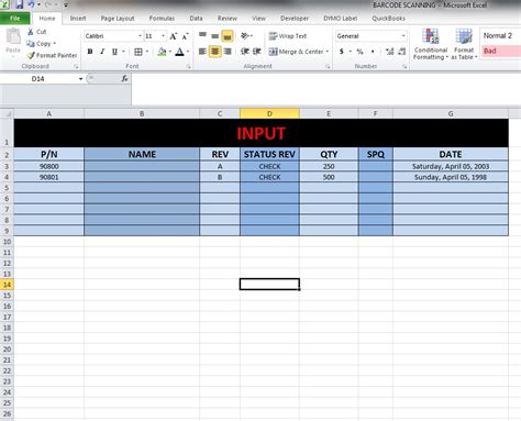 Smart Excel Barcode Inventory Template Tornado Diagram