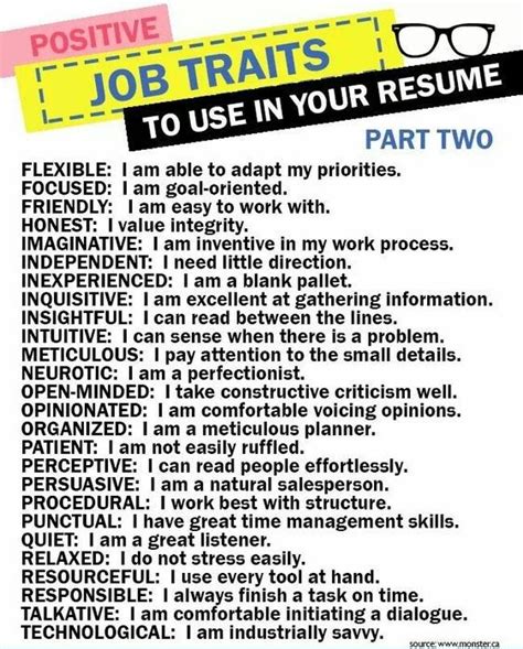 Qualities For Resume | Resume Template