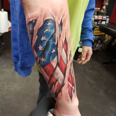 Top 89 American Flag Sleeve Tattoo Ideas - [2021 Inspiration Guide]