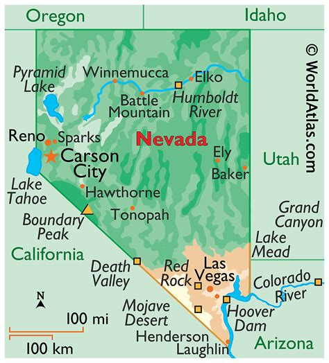 Printable Nevada Map