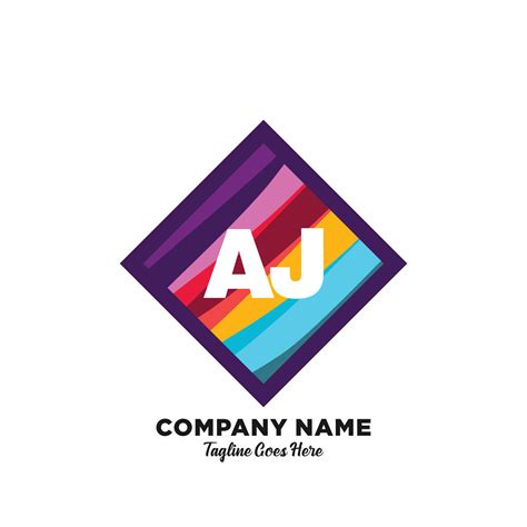 AJ initial logo With Colorful template vector. 20632367 Vector Art at ...