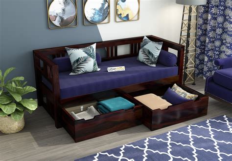 Buy Maxii Diwan With Storage (Walnut Finish) Online in India: Urbanwood