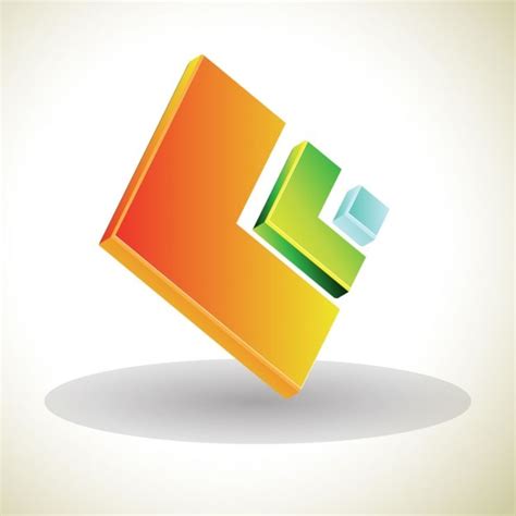 Free Vector | 3d square logo