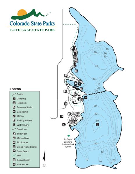 Boyd Lake State Park Map - 3720 N County Road 11C Loveland • mappery