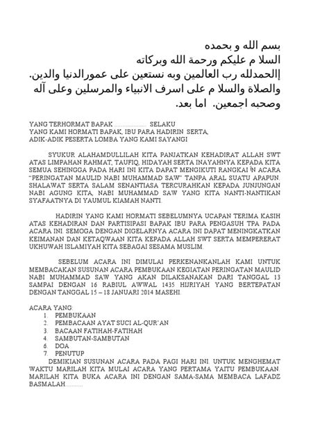 susunan acara maulid nabi - wood scribd indo