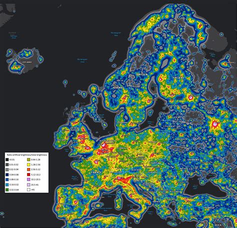 Light pollution in Europe : r/europe