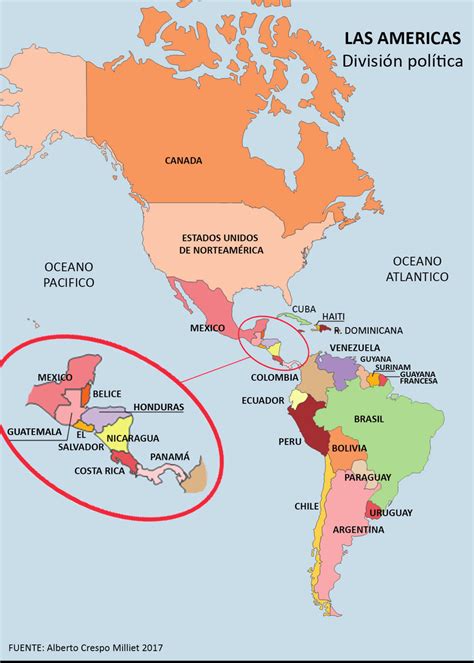 Mapa político de las Américas. | Download Scientific Diagram