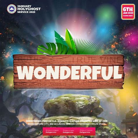 LIVE VIDEO: RCCG January 2023 Holy Ghost Service. Theme: #Wonderful ...