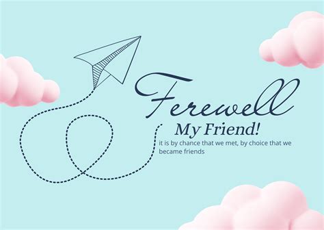 Farewell Cards Template