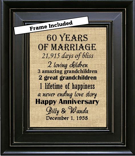 60Th Wedding Anniversary Gifts : 60th anniversary gift 15th wedding ...