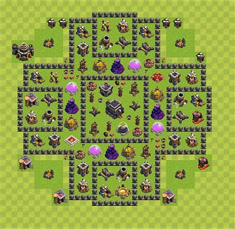 Clash Of Clans Town Hall Level 9 Layout