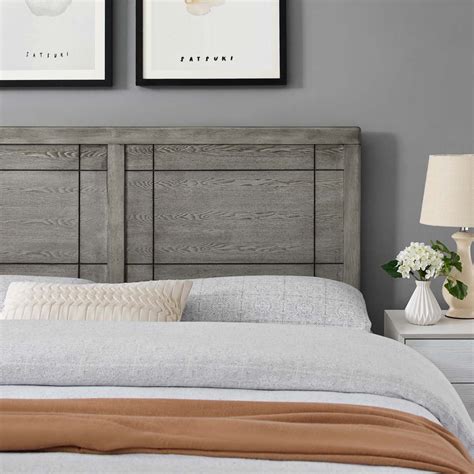 Archie Twin Wood Headboard in Gray - Hyme Furniture