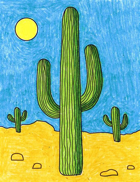 Saguaro Cactus Line Drawing ~ Saguaro Cactus Vector Art Illustration ...