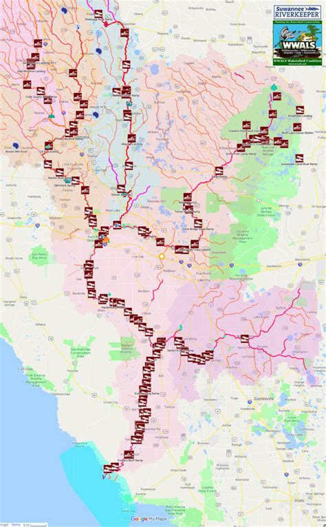 Suwannee River Basin Map | WWALS Watershed Coalition (WWALS) is ...