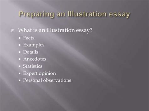 Examples of illustration essay