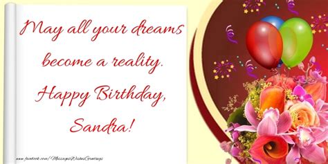 Happy Birthday Sandra! - Cake - Greetings Cards for Birthday for Sandra ...