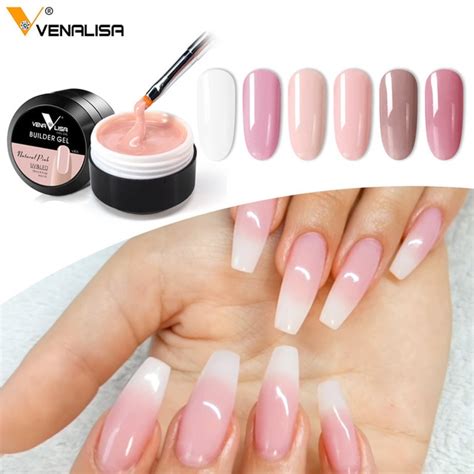 Thick Builder Gel Nails Pink CANNI New 15ml Finger Nail Extension UV ...