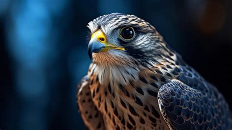 Premium AI Image | A close up of a falcon's head and beak