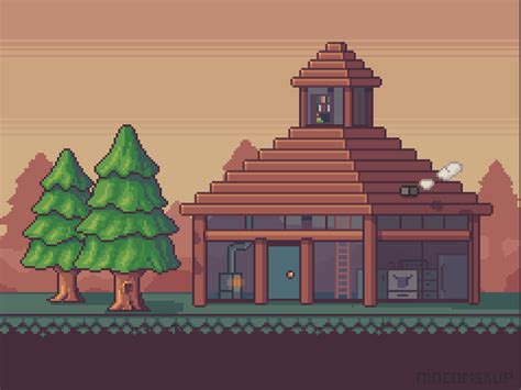 Pixel Art Minecraft Style House by Nicholas Skupien on Dribbble