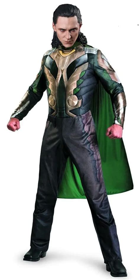 Avengers Movie Adult Men Cosplay Costume Loki Costume Loki Muscle Party ...