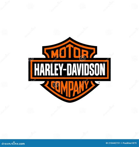 Harley Davidson Logo Editorial Illustrative On White Background ...