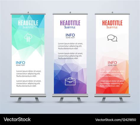 Banner stand design template with abstract Vector Image