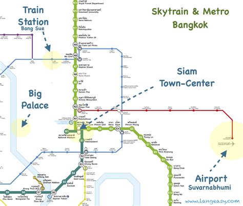 The Skytrain (BTS) & Metro (MRT) of Bangkok – Map and Tourist ...