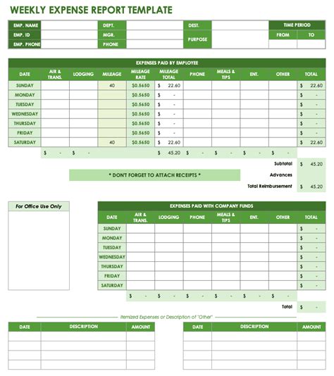 Monthly Expense Report Template Excel (3) - TEMPLATES EXAMPLE ...