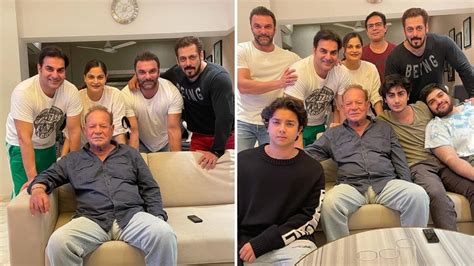 Salman Khan celebrates Father’s Day with family, poses with Salim Khan ...